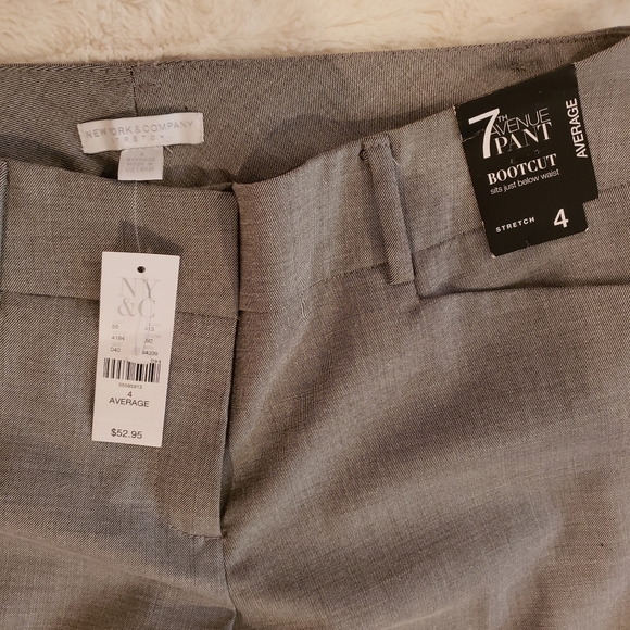 BNWT NY & Co. Gray Stretch Boot Cut Slacks, Women's Size 4 - Picture 10 of 12